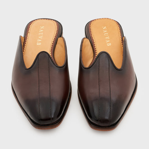 Nagra Slip | Choco Brown Leather